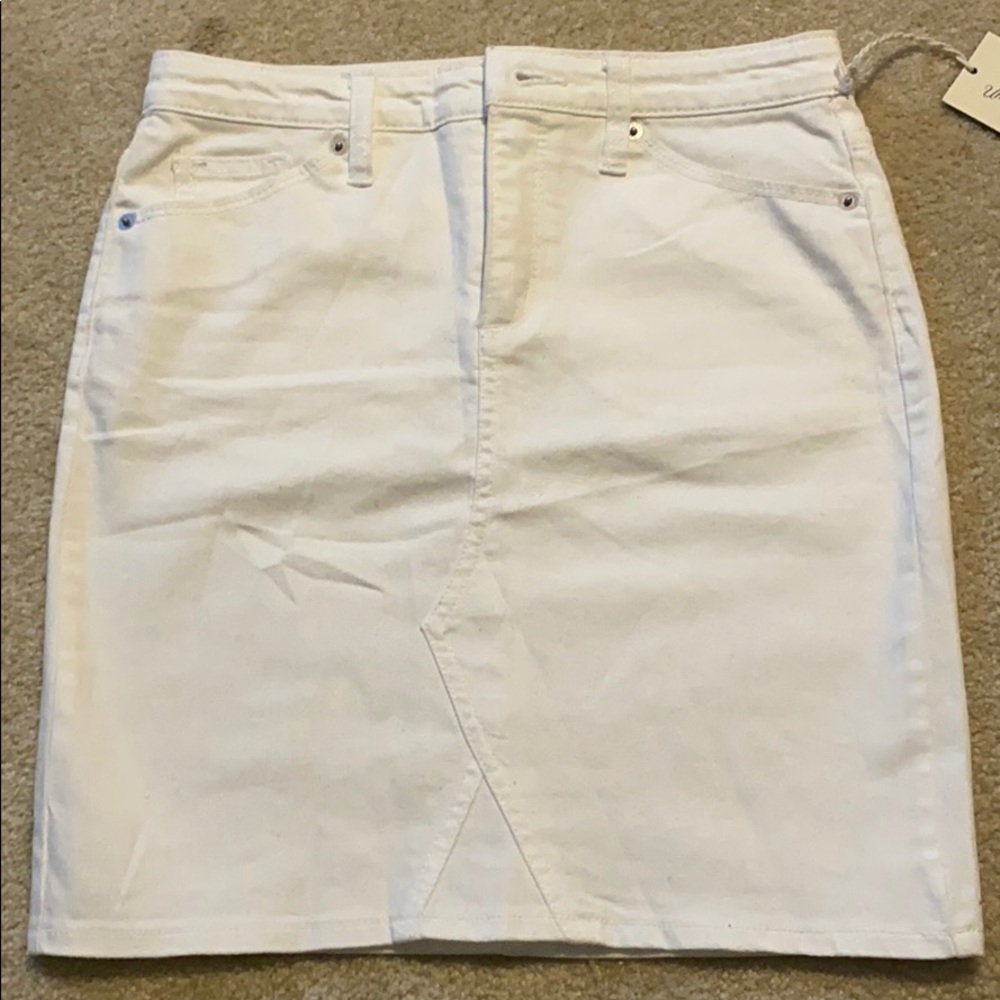 White Denim Skirt